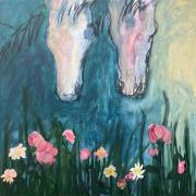 Circus Horses Waiting
