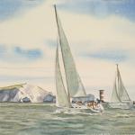 Sailing off the Needles (Print)
