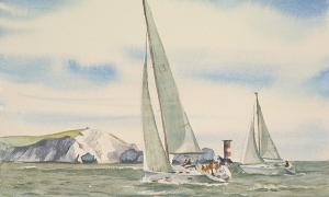Sailing off the Needles (Print) | £48.00
