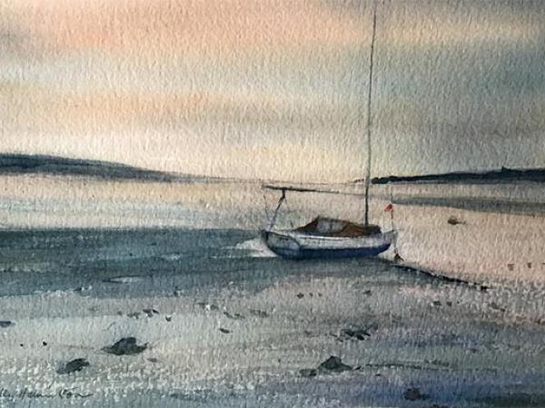 Little Sailing Boat at Sunset